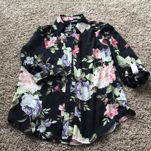 Floral Button down shirt